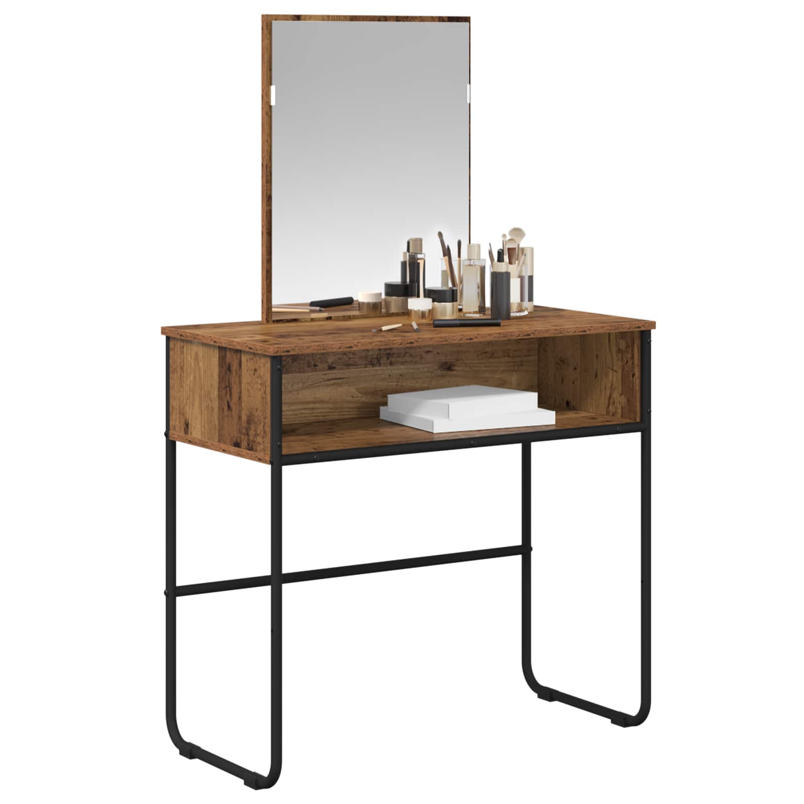 vidaXL Toaletka Stare drewno 81 x 40 x 131 cm Drewno inżynieryjne
