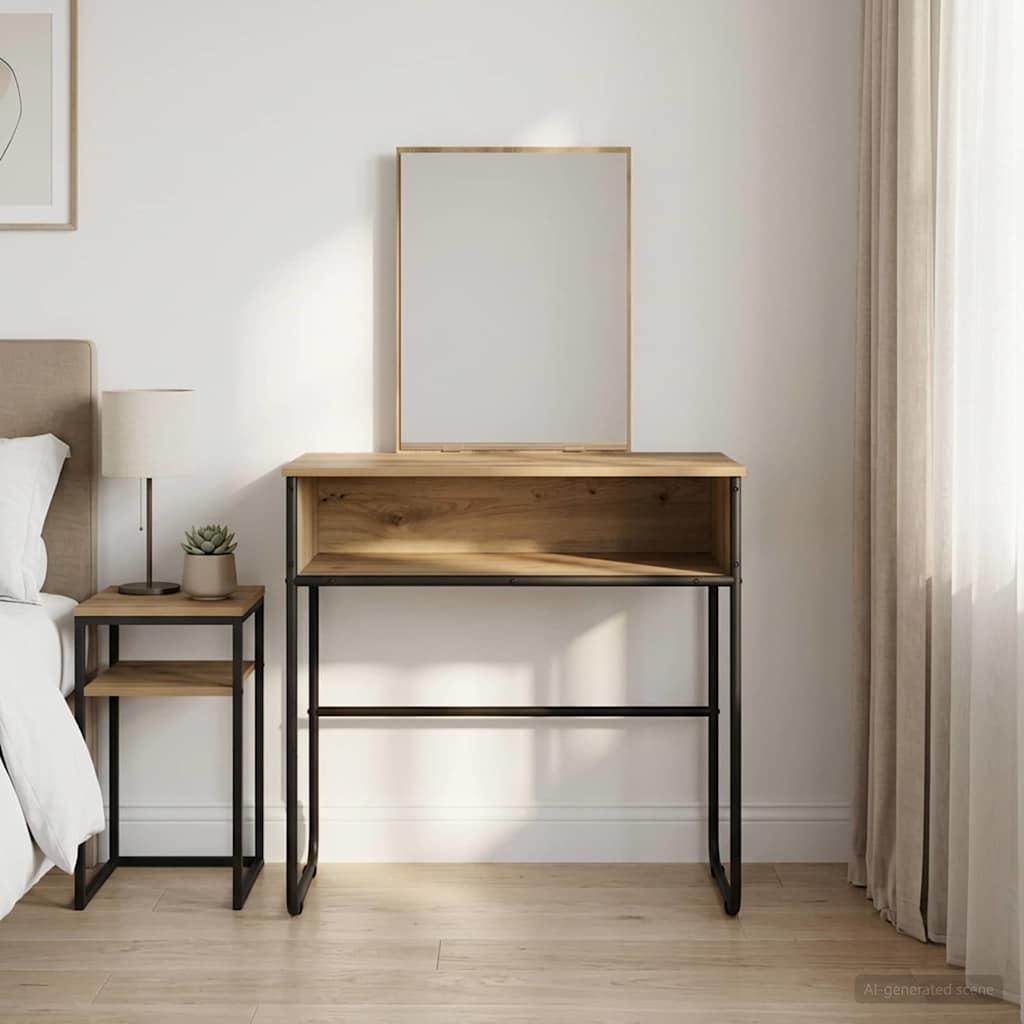 vidaXL Toaletka Dąb artisan 81 x 40 x 131 cm Drewno inżynieryjne