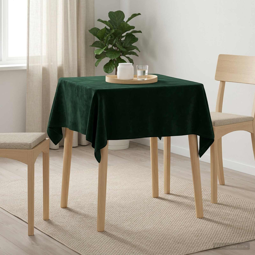 vidaXL Obrus stołowy 5 szt. Ciemnozielony 110 x 110 cm Poliester