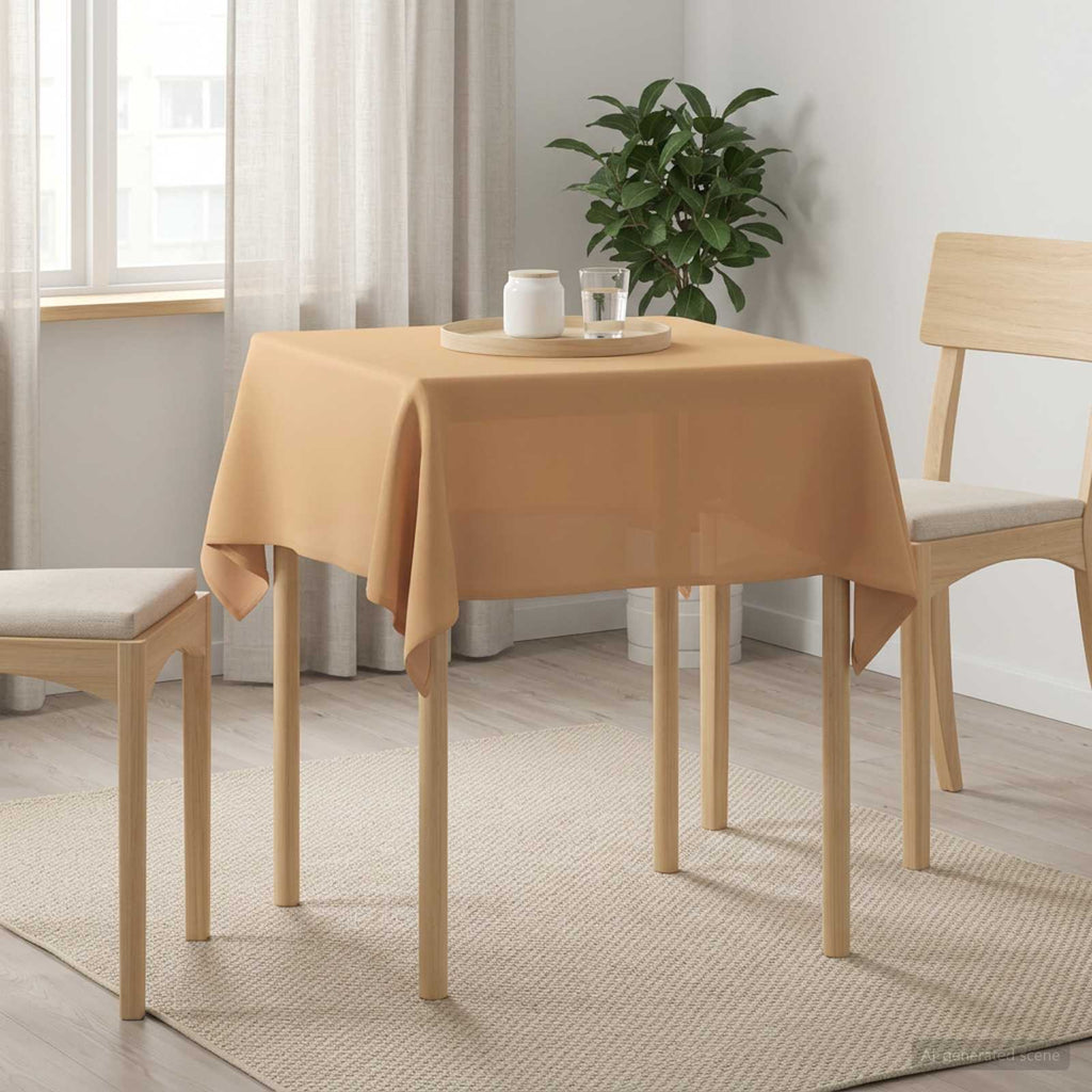 vidaXL Obrus stołowy Kwadrat Beżowy 140 x 140 cm Poliester