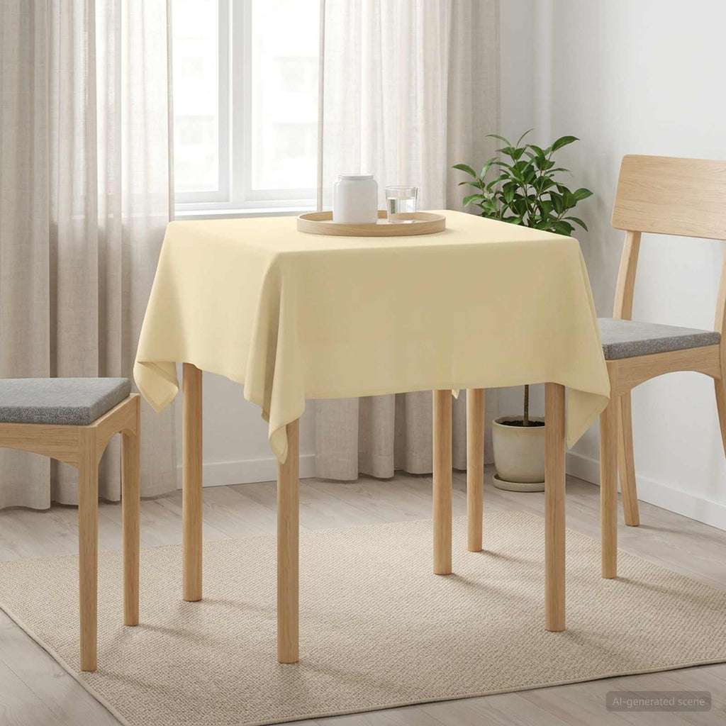 vidaXL Obrus stołowy 5 szt. kremowobiały 110 x 110 cm Poliester