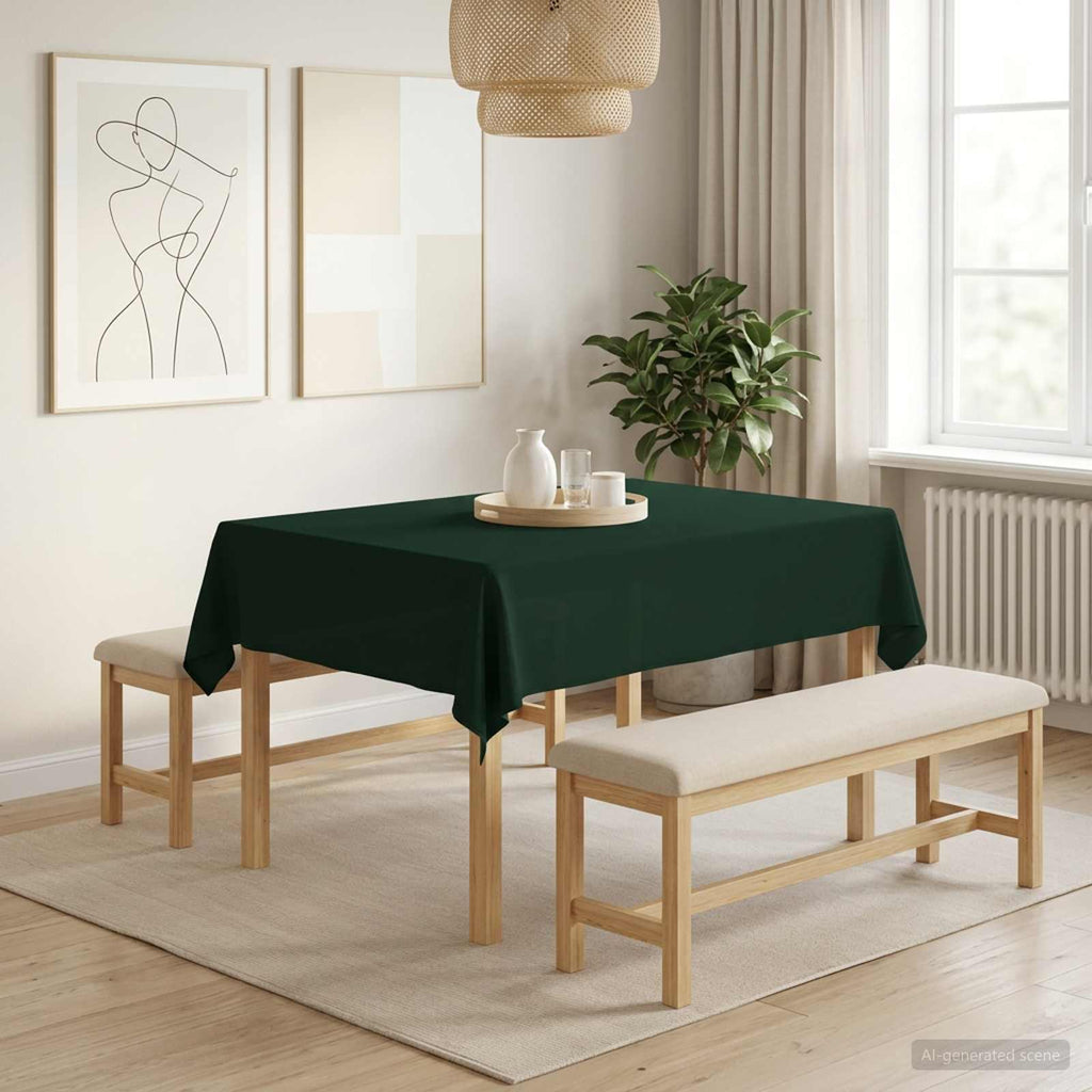 vidaXL Obrus stołowy Prostokątny Ciemnozielony 110 x 140 cm Poliester
