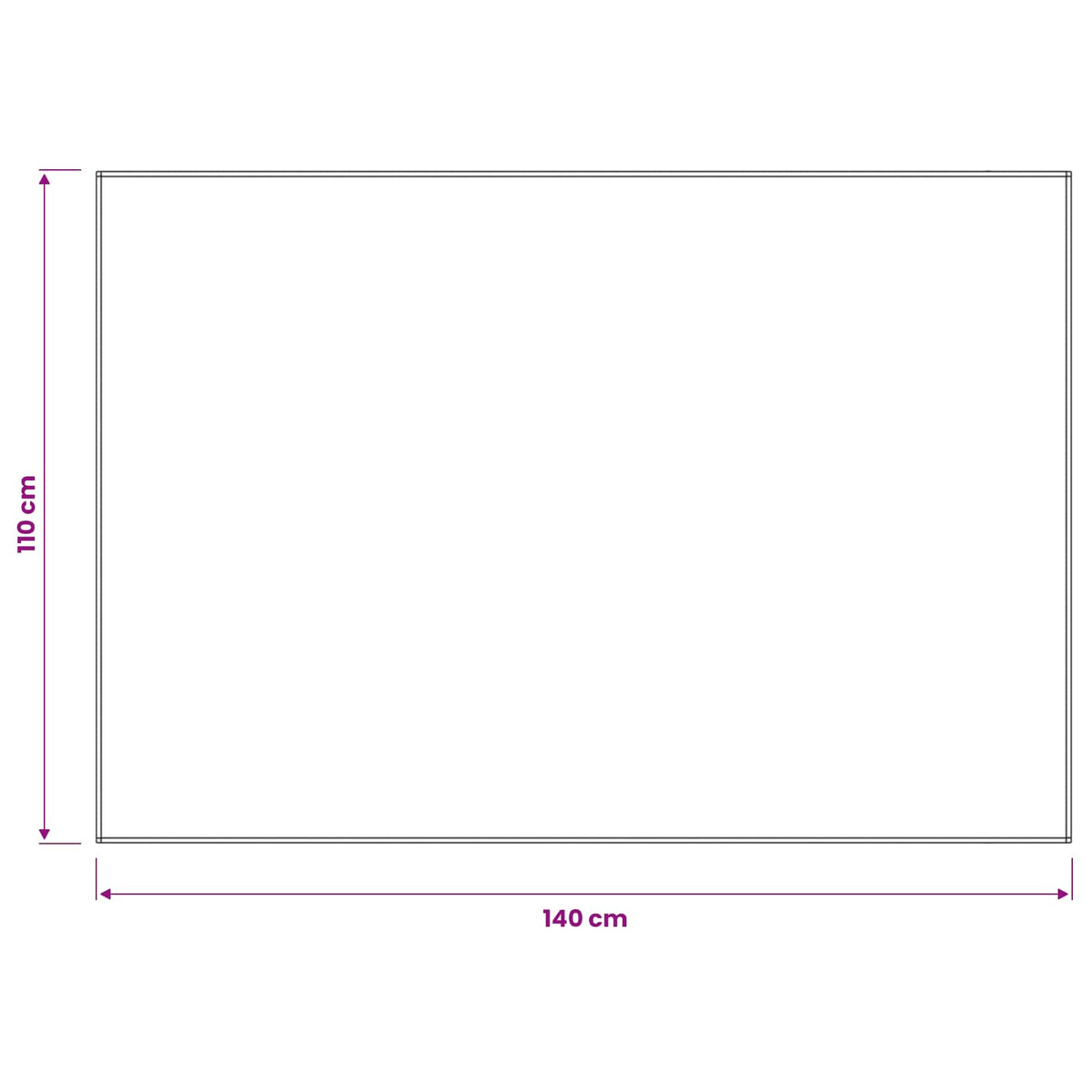 vidaXL Obrus stołowy Prostokątny Biały 110 x 140 cm Poliester