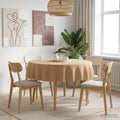 vidaXL Obrus stołowy Okrągły Beżowy Ø 180 cm Poliester