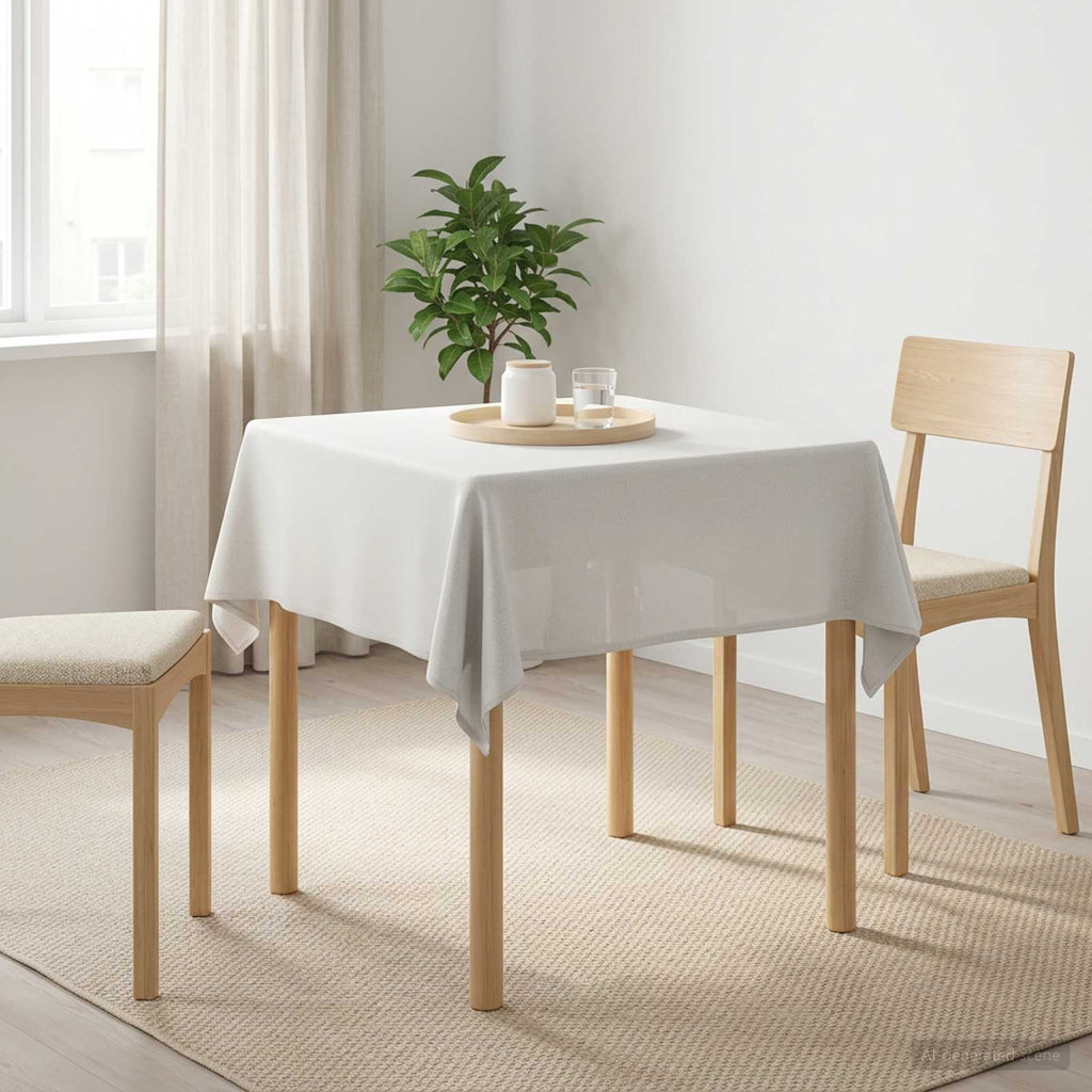 vidaXL Obrus stołowy 5 szt. Prostokątny Biały 140 x 140 cm