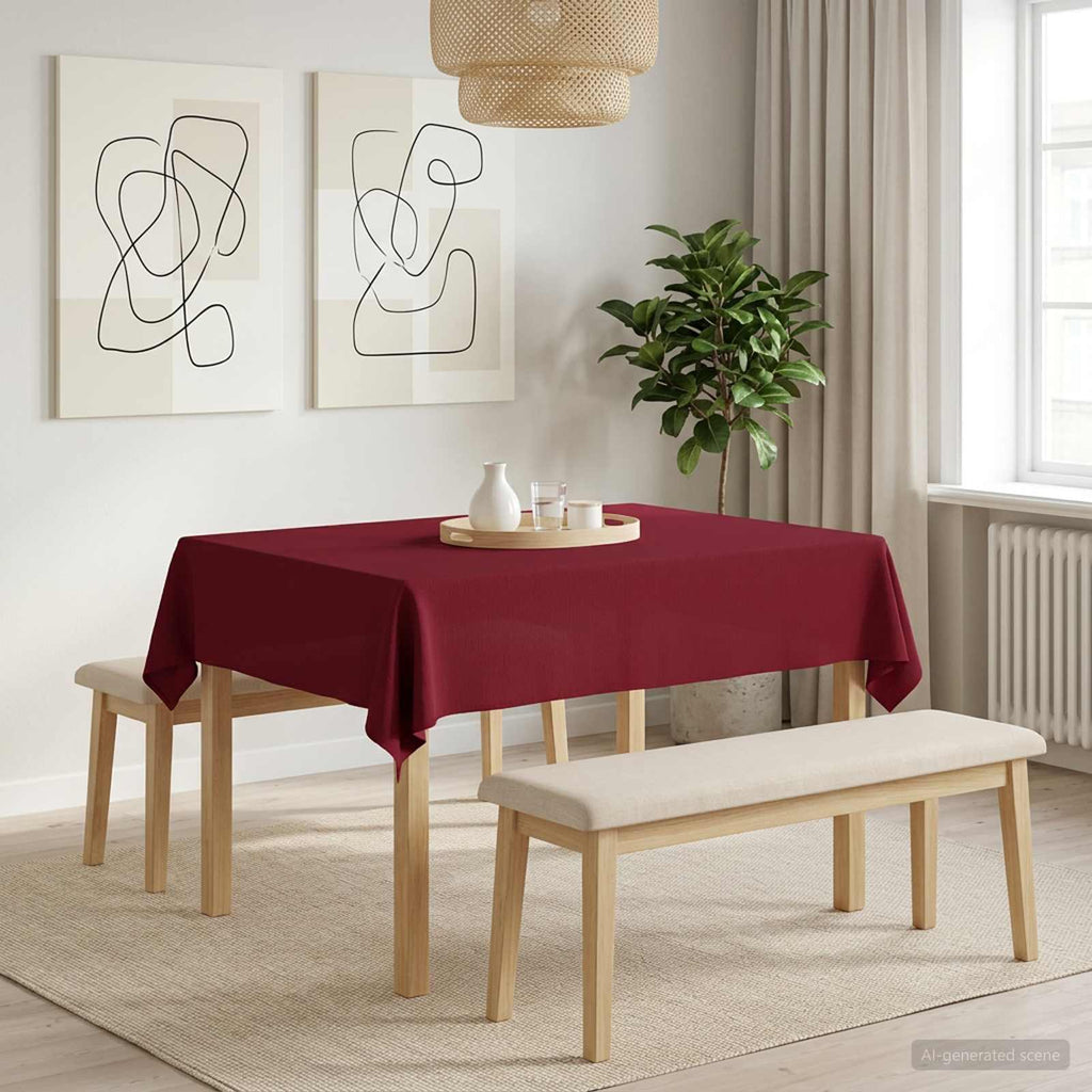 vidaXL Obrus stołowy Prostokątny Czerwone wino 140 x 180 cm