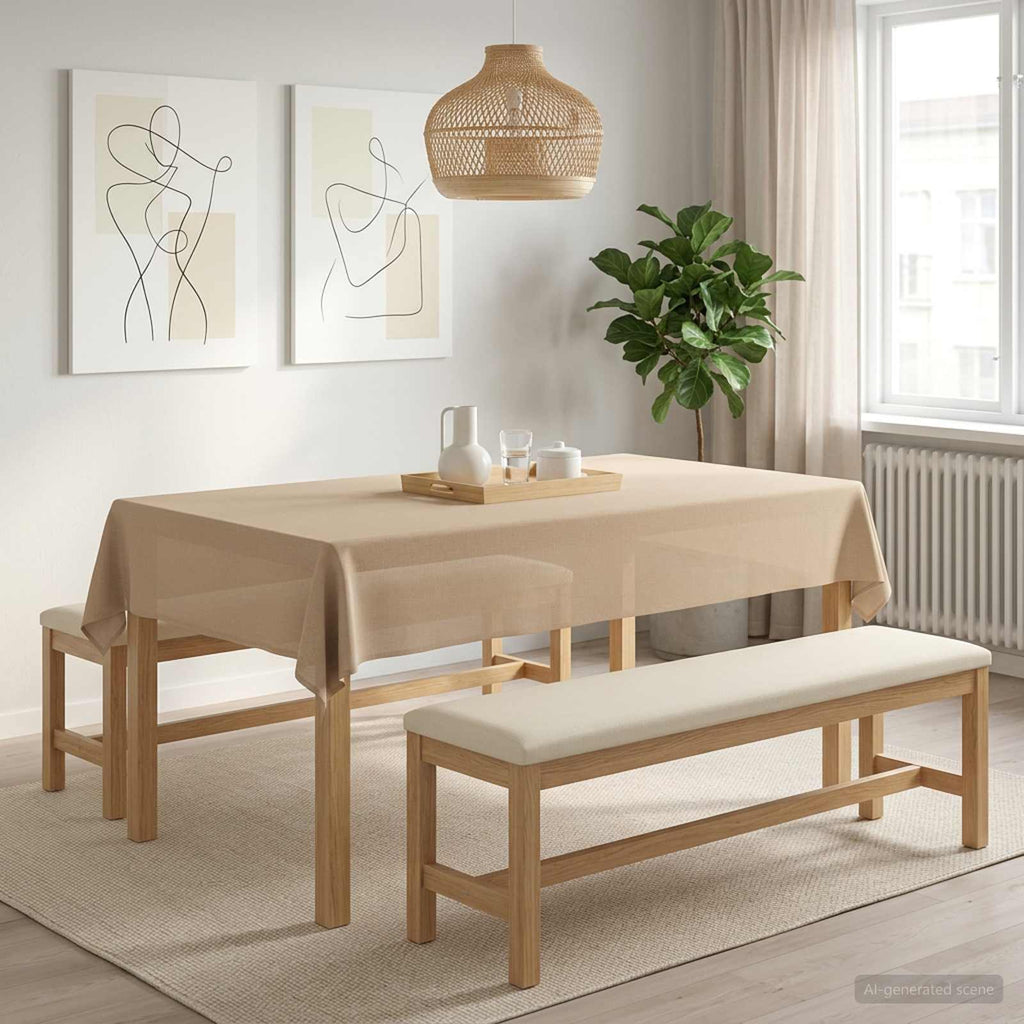 vidaXL Obrus stołowy 5 szt. Prostokątny Beżowy 140 x 220 cm
