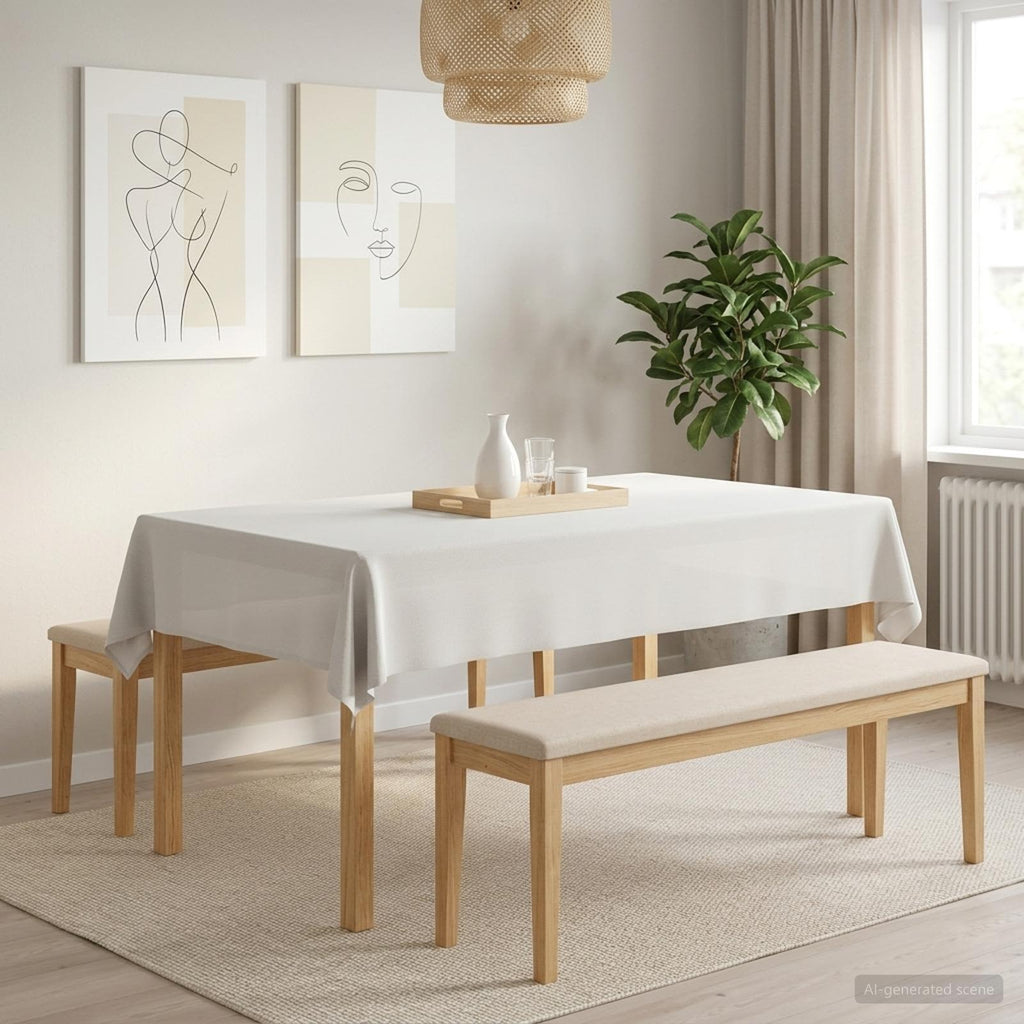 vidaXL Obrus stołowy 5 szt. Prostokątny Biały 140 x 200 cm