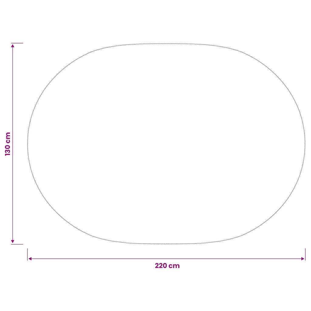 vidaXL Obrus stołowy Owalny kremowobiały 130 x 220 cm