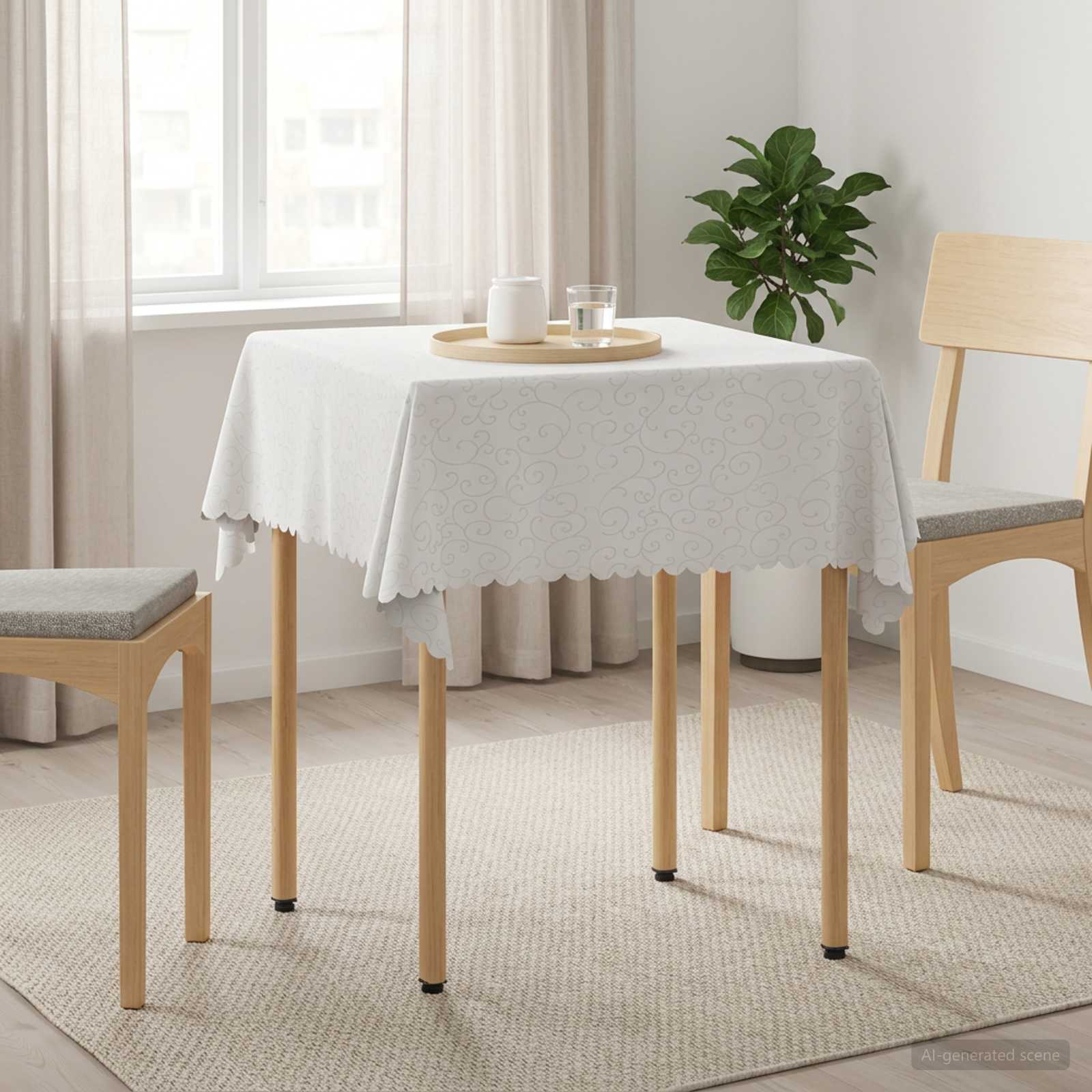 vidaXL Obrus stołowy 5 szt. Prostokątny Biały 140 x 140 cm