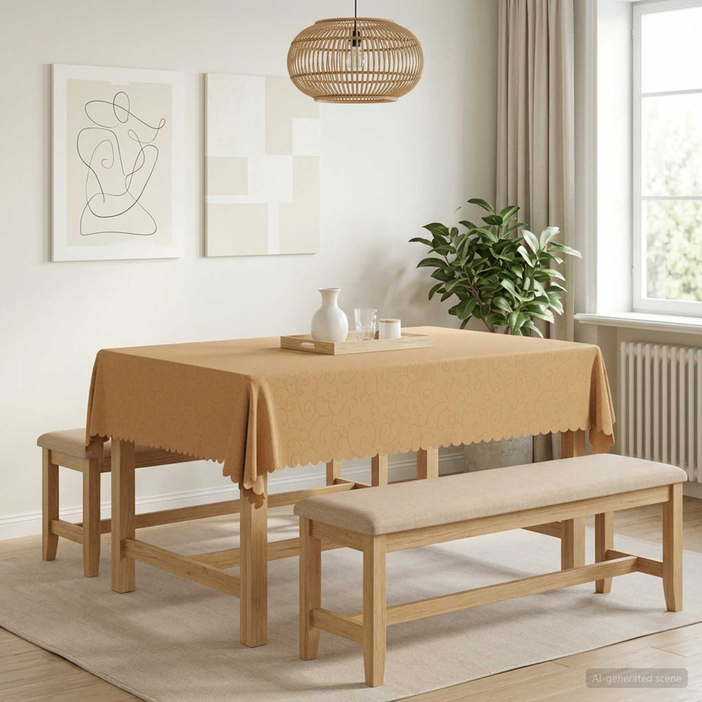 vidaXL Obrus stołowy 5 szt. Prostokątny Beżowy 110 x 140 cm
