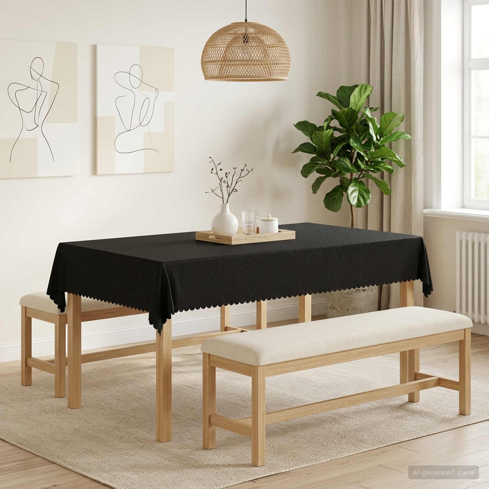 vidaXL Obrus stołowy Prostokątny ciemnoszary 140 x 220 cm