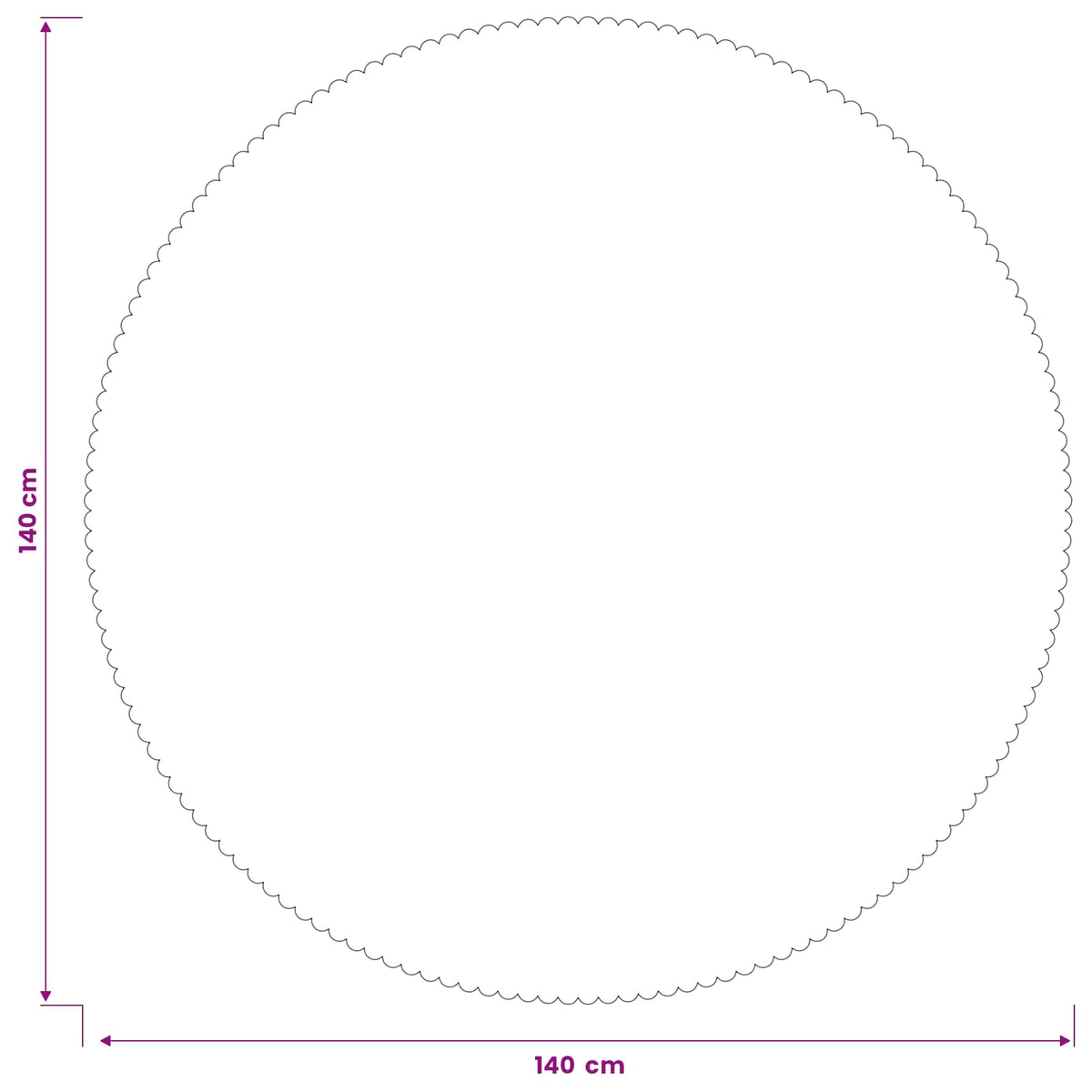 vidaXL Obrus stołowy Okrągły Beżowy Ø 140 cm