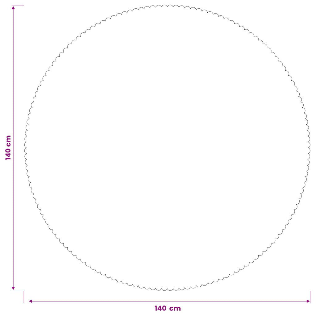vidaXL Obrus stołowy Okrągły kremowobiały Ø 140 cm