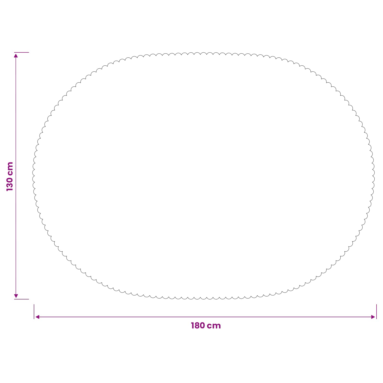 vidaXL Obrus stołowy Owalny Czerwone wino 130 x 180 cm