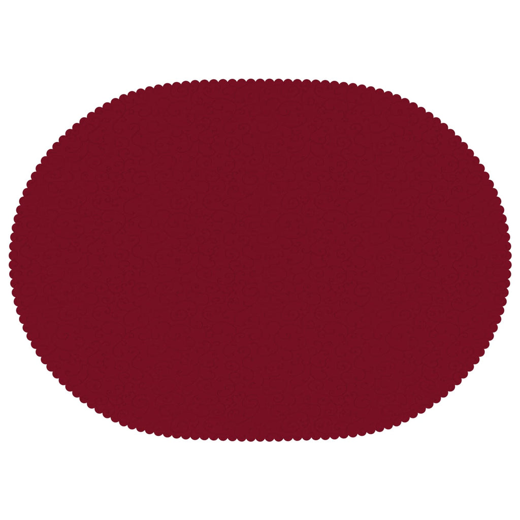 vidaXL Obrus stołowy Owalny Czerwone wino 130 x 220 cm