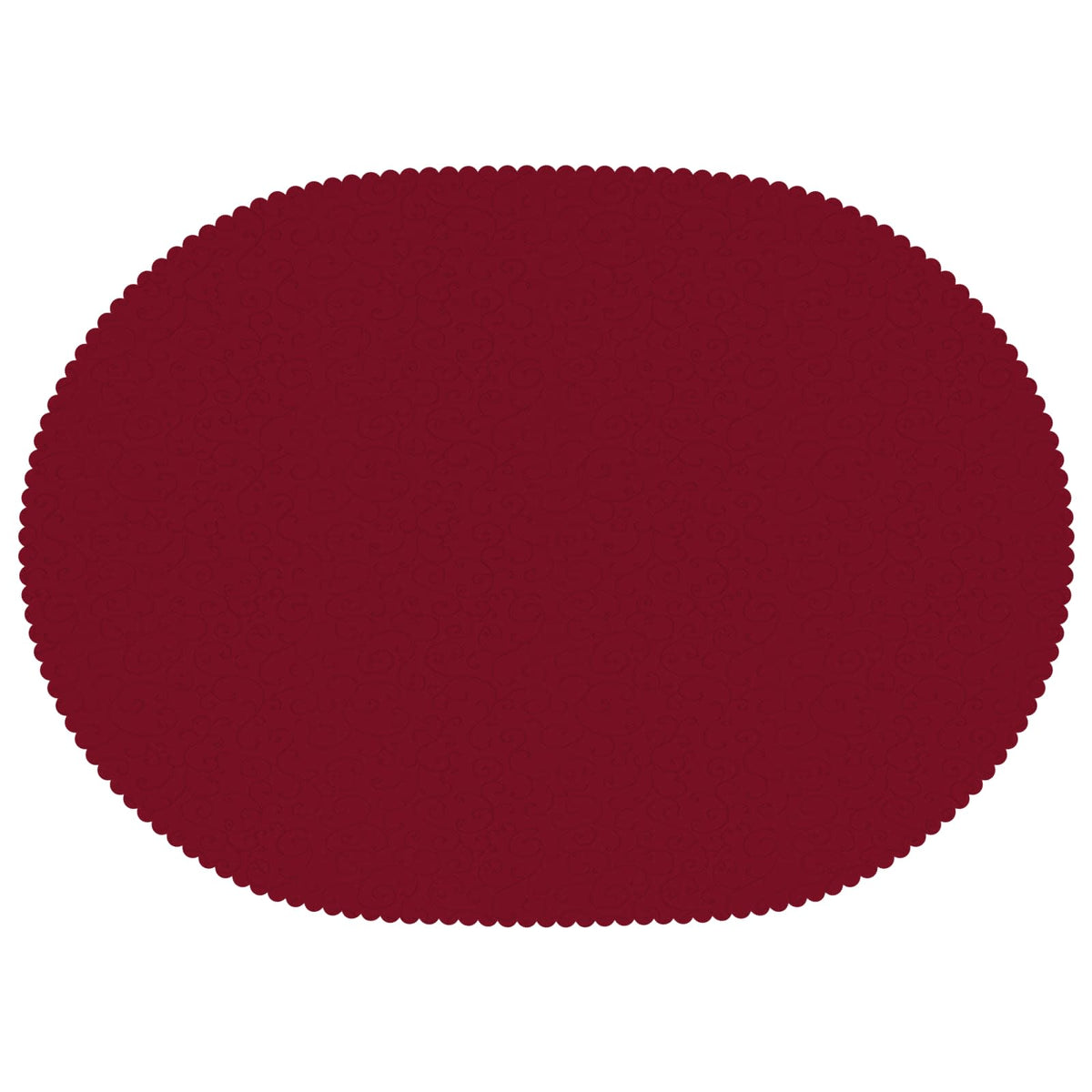 vidaXL Obrus stołowy Owalny Czerwone wino 130 x 220 cm