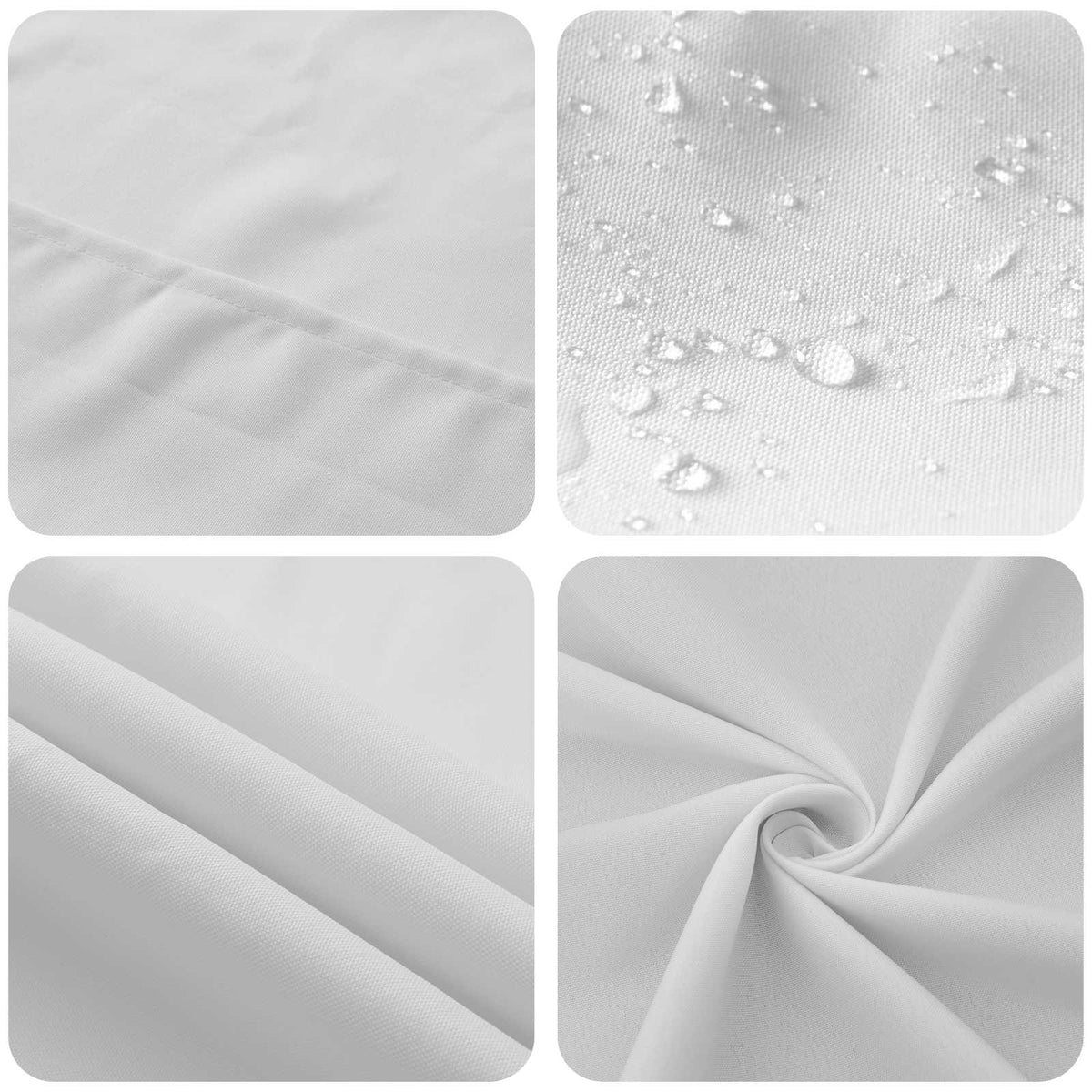 vidaXL Obrus stołowy 5 szt. Kwadrat Biały 90 x 90 cm Poliester