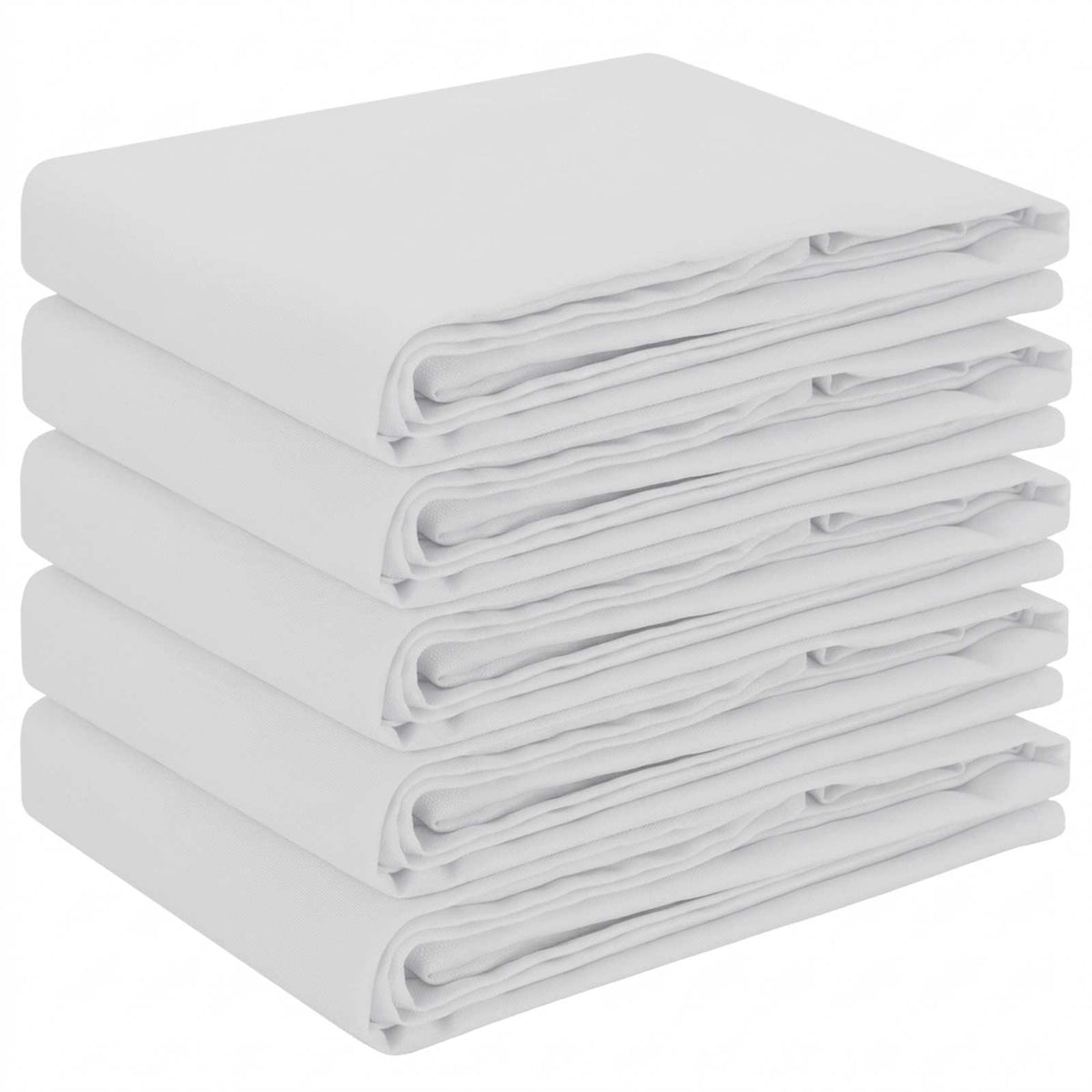 vidaXL Obrus stołowy 5 szt. Kwadrat Biały 90 x 90 cm Poliester