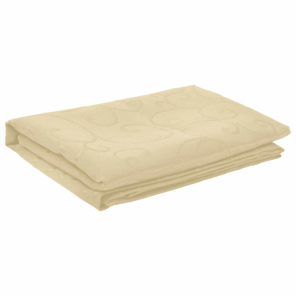 vidaXL Obrus stołowy 5 szt. Prostokątny kremowobiały 140 x 200 cm