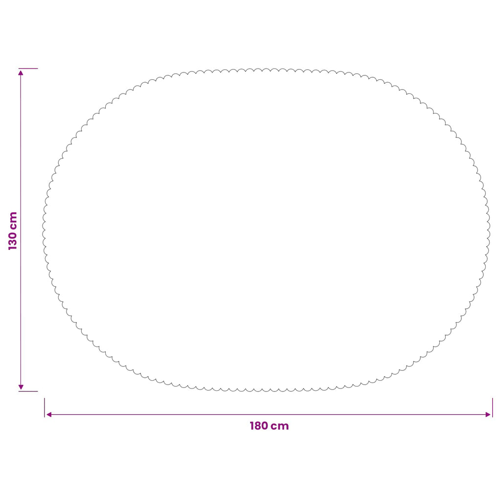 vidaXL Obrus stołowy 5 szt. Owalny Czerwone wino 130 x 180 cm