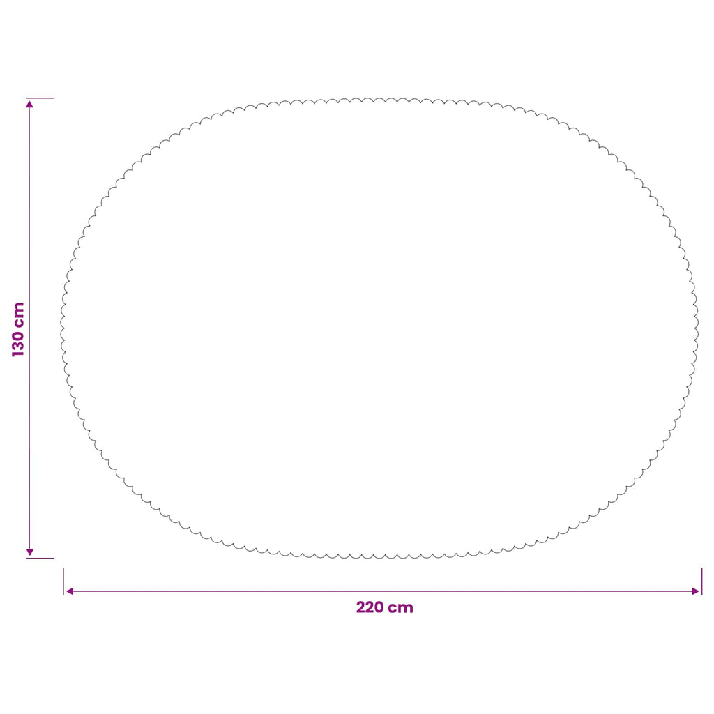 vidaXL Obrus stołowy 5 szt. Owalny Czerwone wino 130 x 220 cm