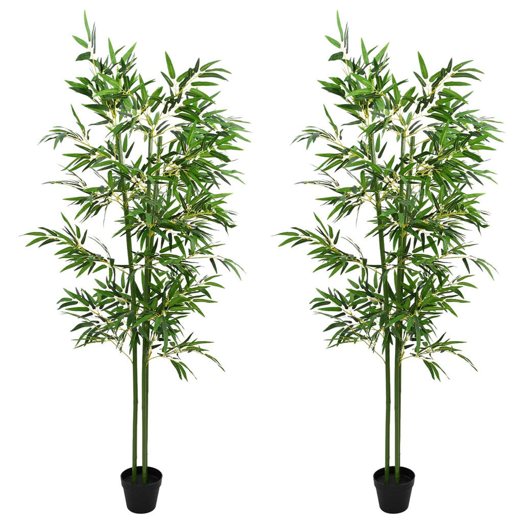 vidaXL Sztuczne Drzewo Bambusa 2 pcs zielony 60 x 18 x 190 cm
