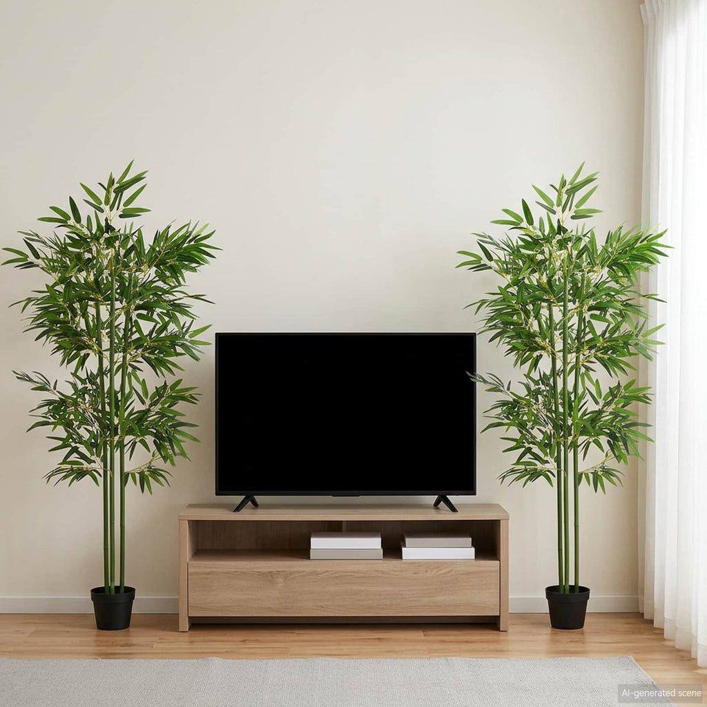 vidaXL Sztuczne Drzewo Bambusa 2 pcs zielony 45 x 18 x 175 cm