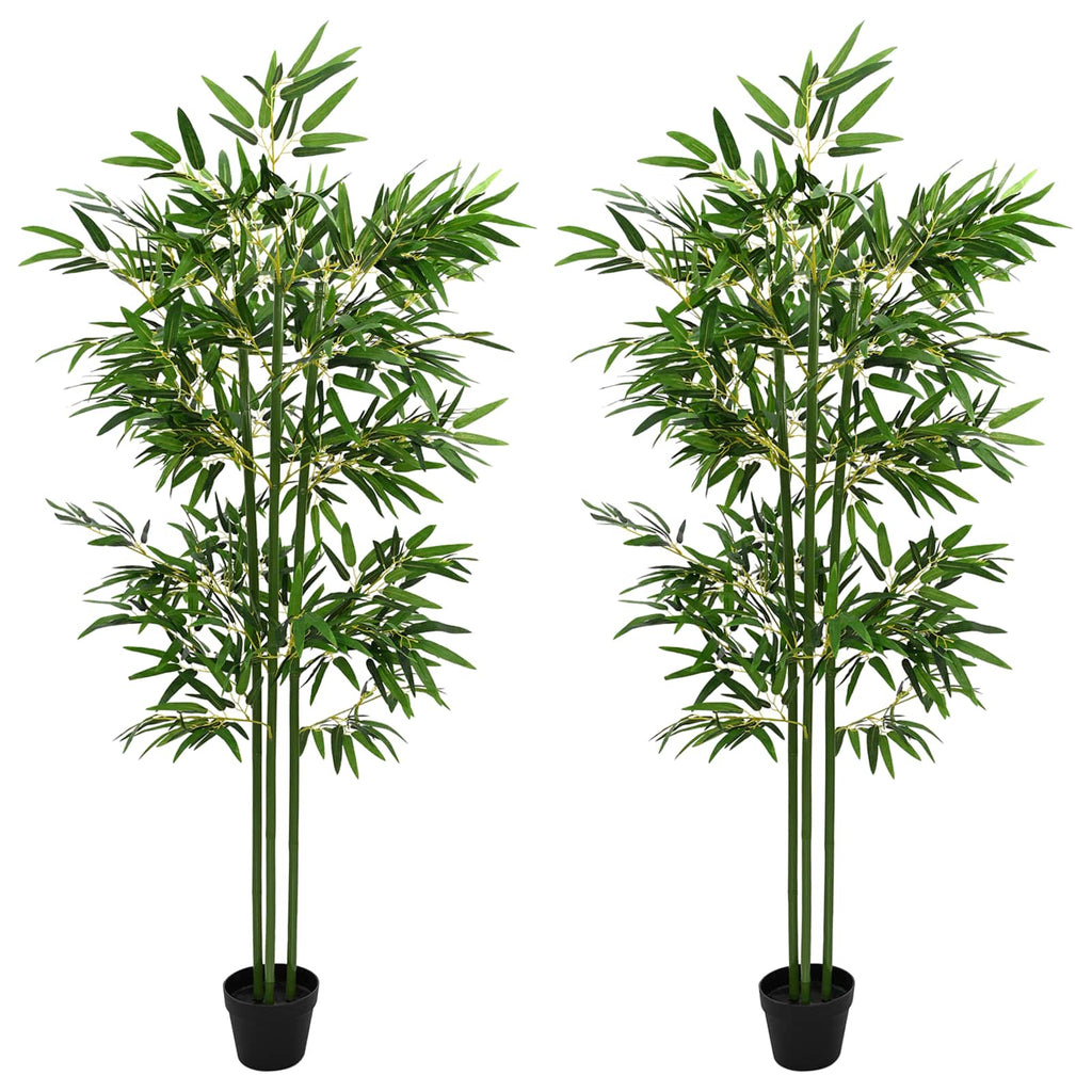 vidaXL Sztuczne Drzewo Bambusa 2 pcs zielony 45 x 18 x 175 cm