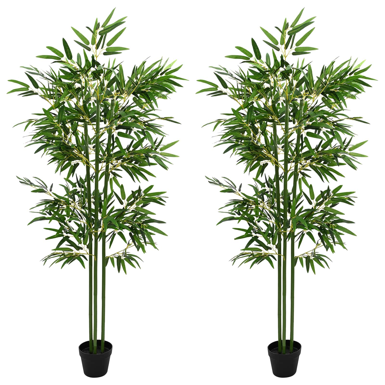 vidaXL Sztuczne Drzewo Bambusa 2 pcs zielony 45 x 18 x 175 cm