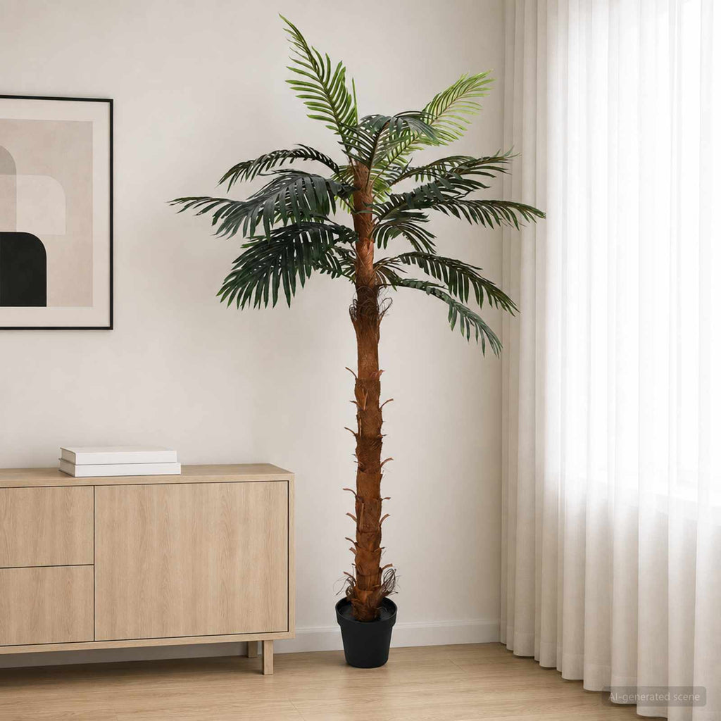 vidaXL Sztuczne drzewo kokosowe zielony 70 x 20 x 200 cm