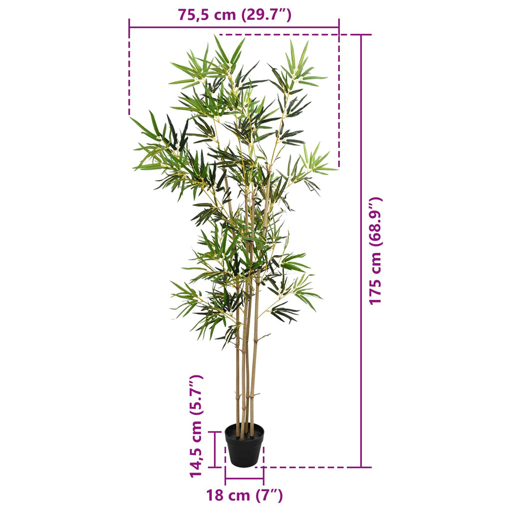 vidaXL Sztuczne Drzewo Bambusa zielony 75,5 x 18 x 175 cm
