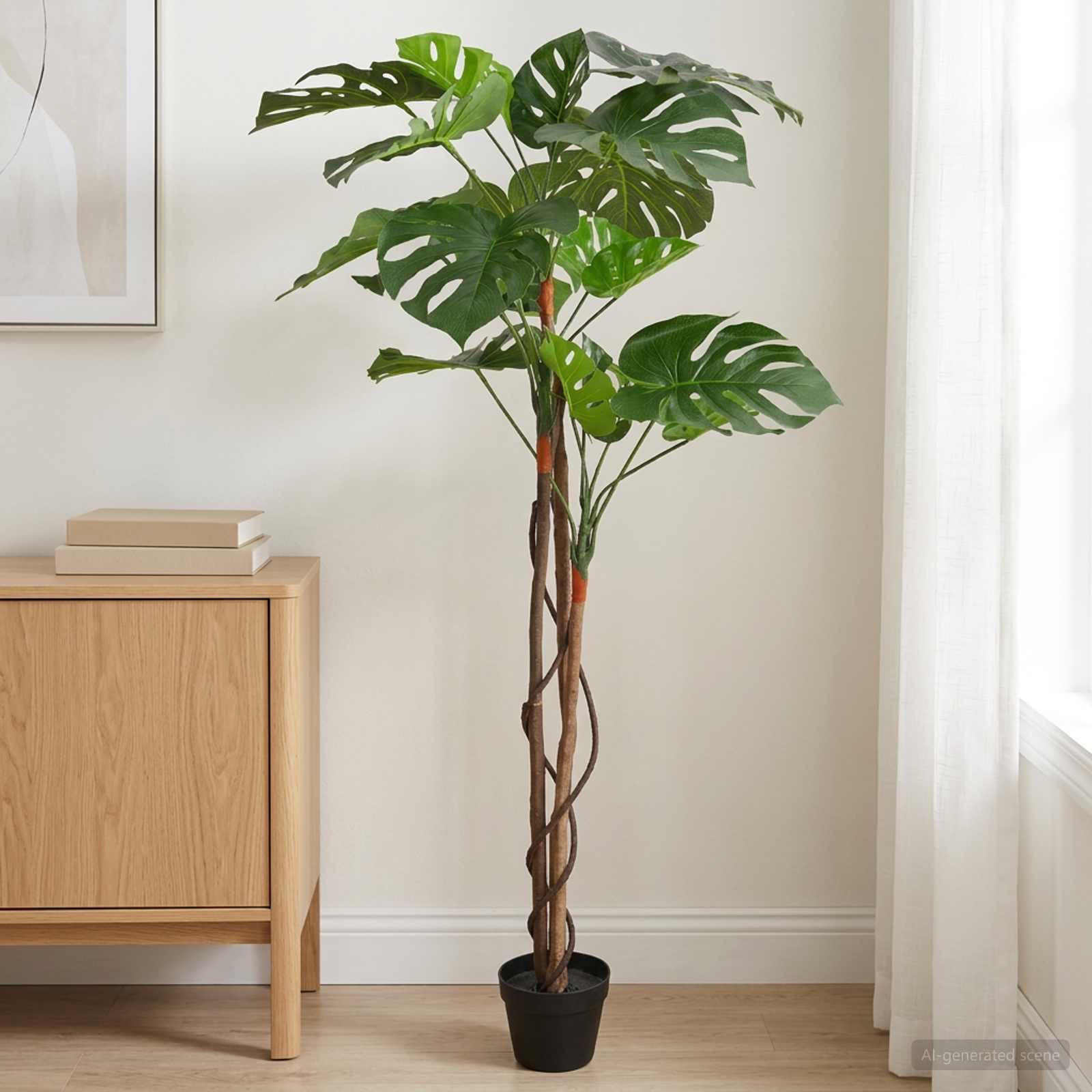 vidaXL Sztuczna Roślina Monstera zielony 94 x 18 x 170 cm