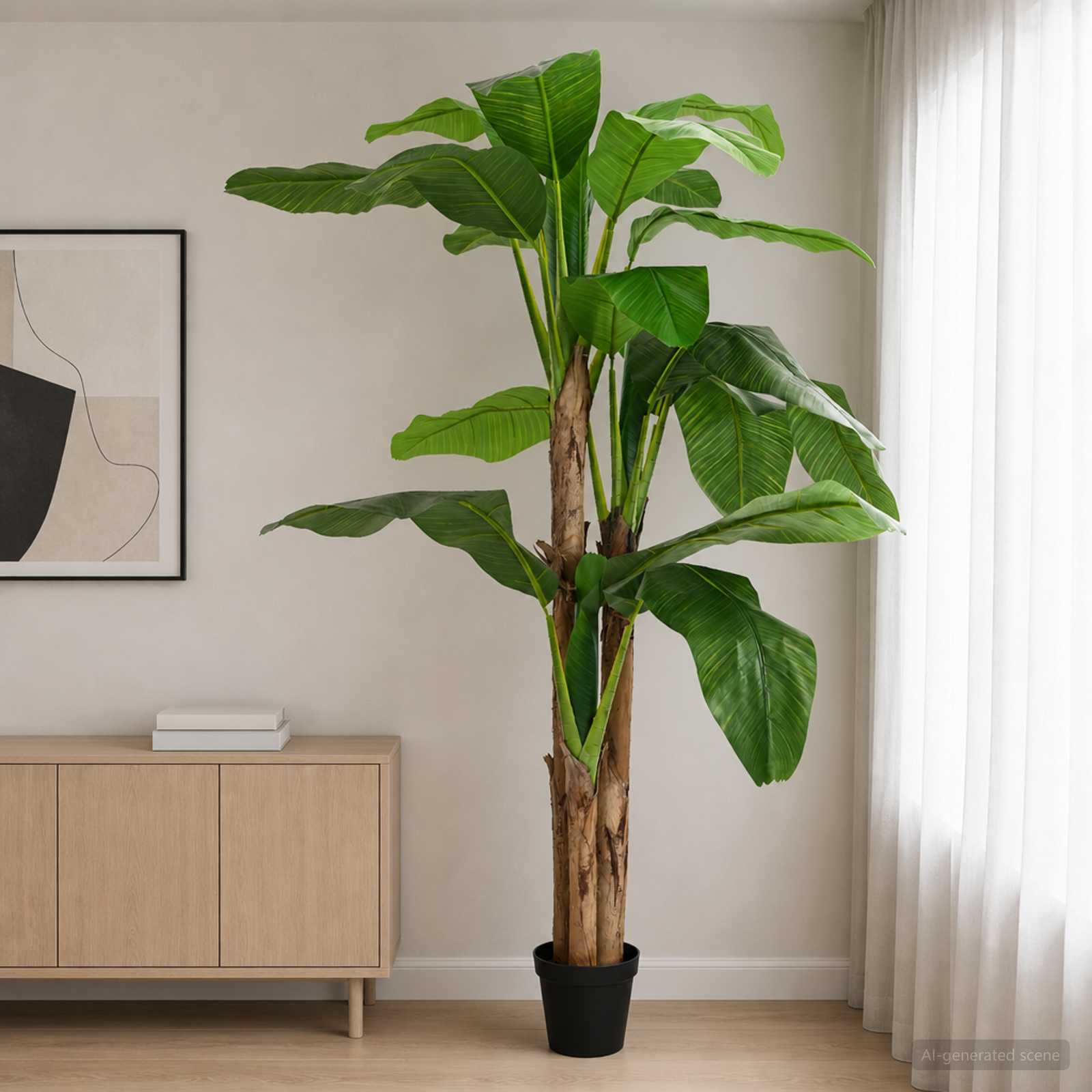 vidaXL Sztuczna palma bananowa zielony 125 x 25 x 250 cm