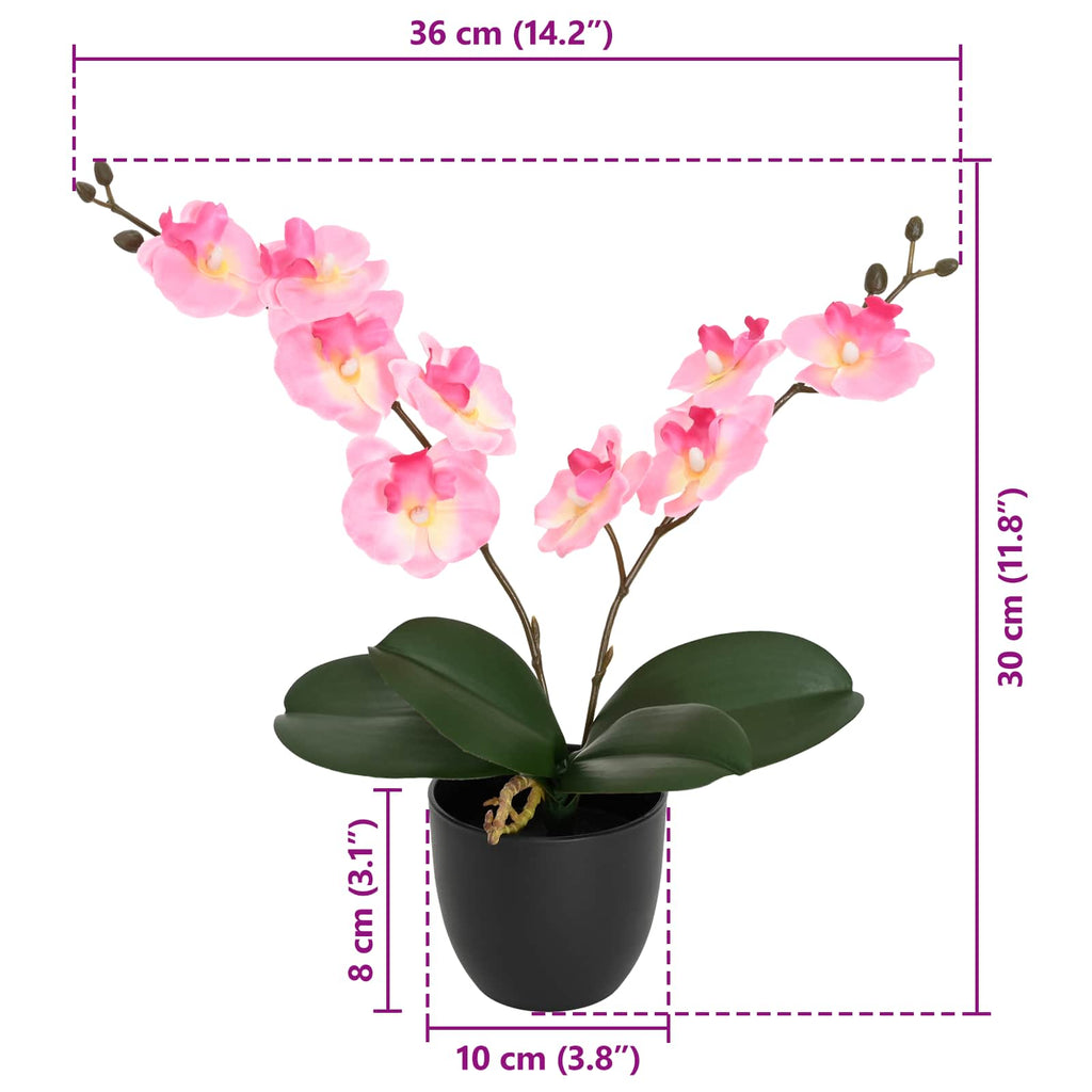 vidaXL Sztuczna Roślina Orchidei różowy 36 x 10 x 30 cm