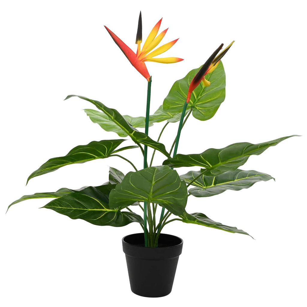 vidaXL Sztuczna roślina Strelitzia zielony 65 x 13 x 55 cm