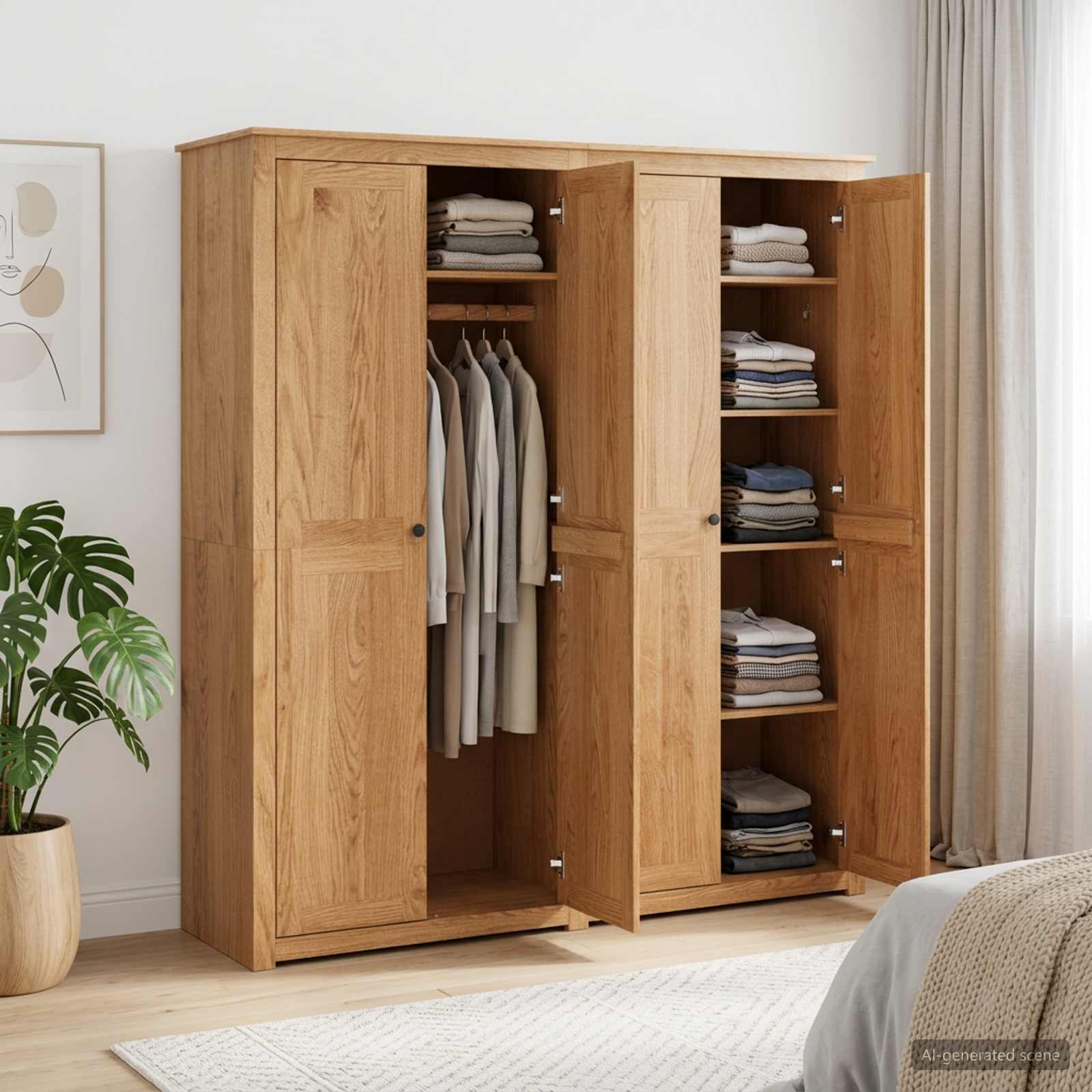 vidaXL Garderoba PANAMA Miód 169 x 50 x 185 cm Lite drewno sosnowe