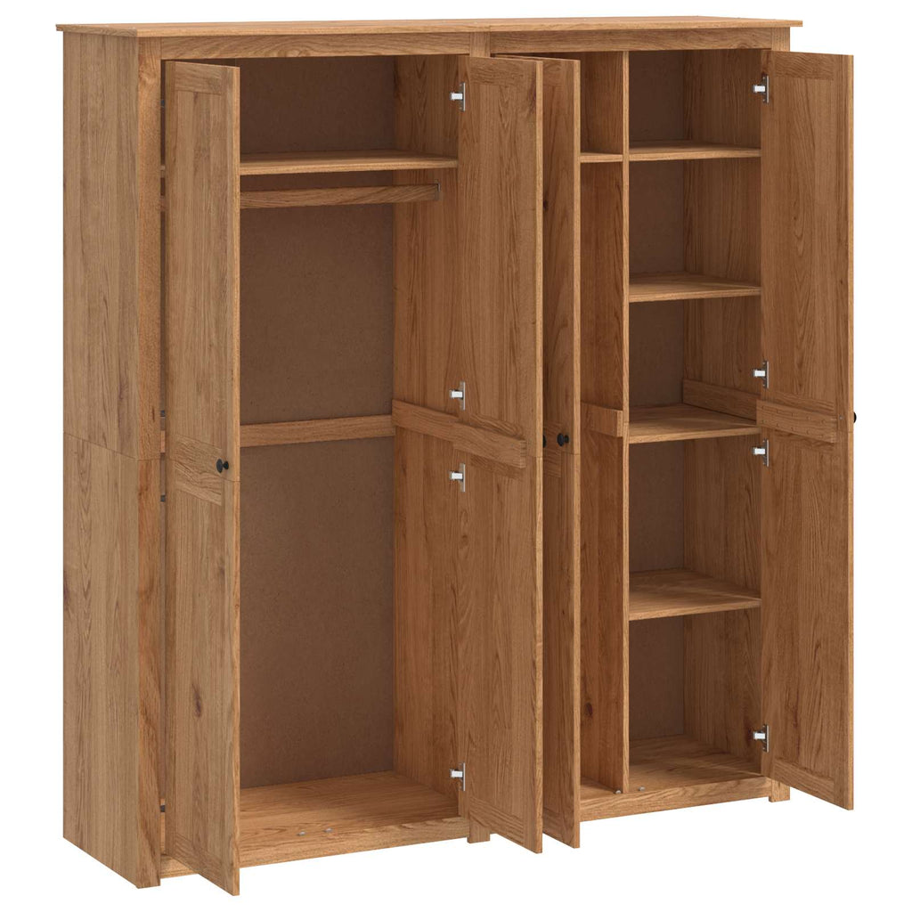 vidaXL Garderoba PANAMA Miód 169 x 50 x 185 cm Lite drewno sosnowe