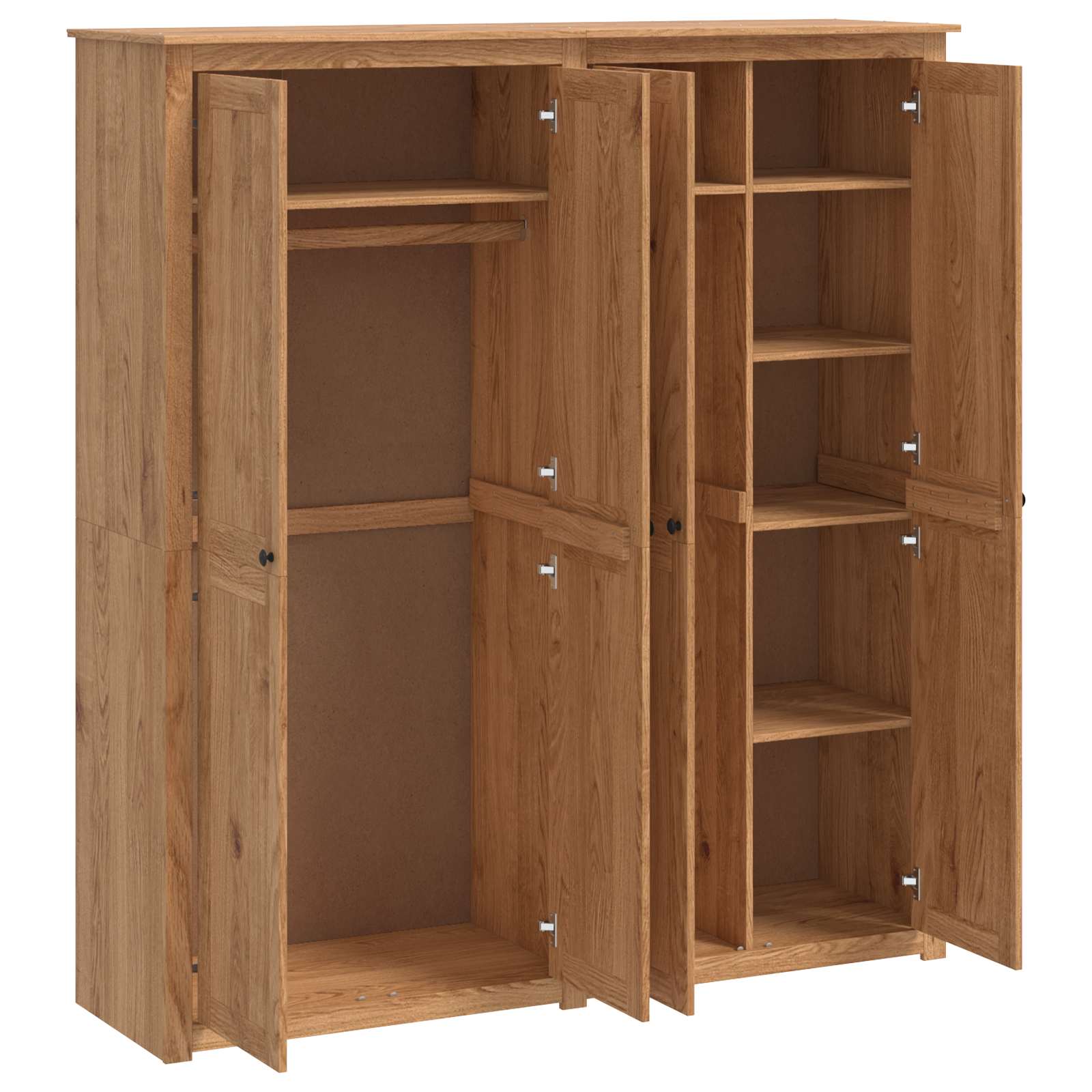 vidaXL Garderoba PANAMA Miód 169 x 50 x 185 cm Lite drewno sosnowe