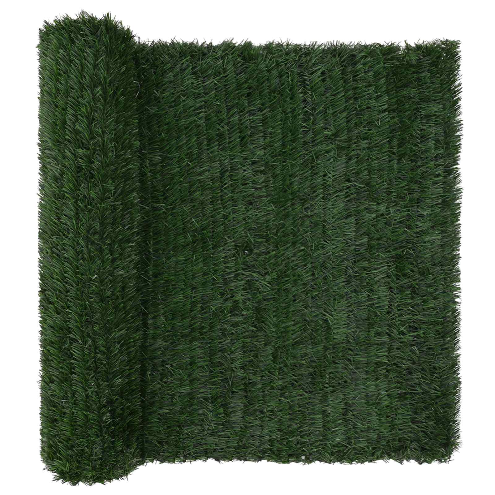 vidaXL Sztuczne Ogrodzenie Ciemnozielony 1,5 x 4 m PVC i stal