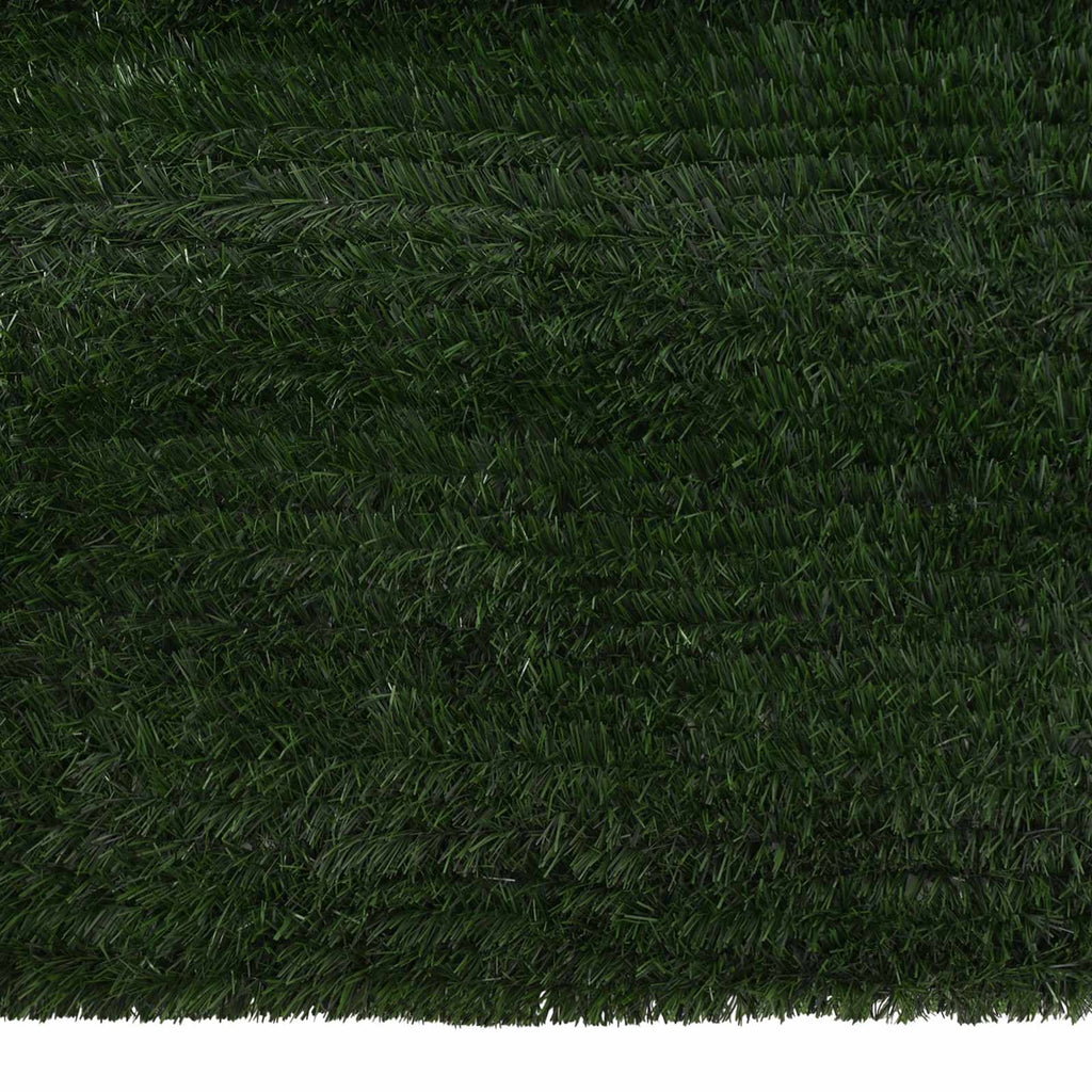 vidaXL Sztuczne Ogrodzenie Ciemnozielony 1,5 x 5 m PVC i stal