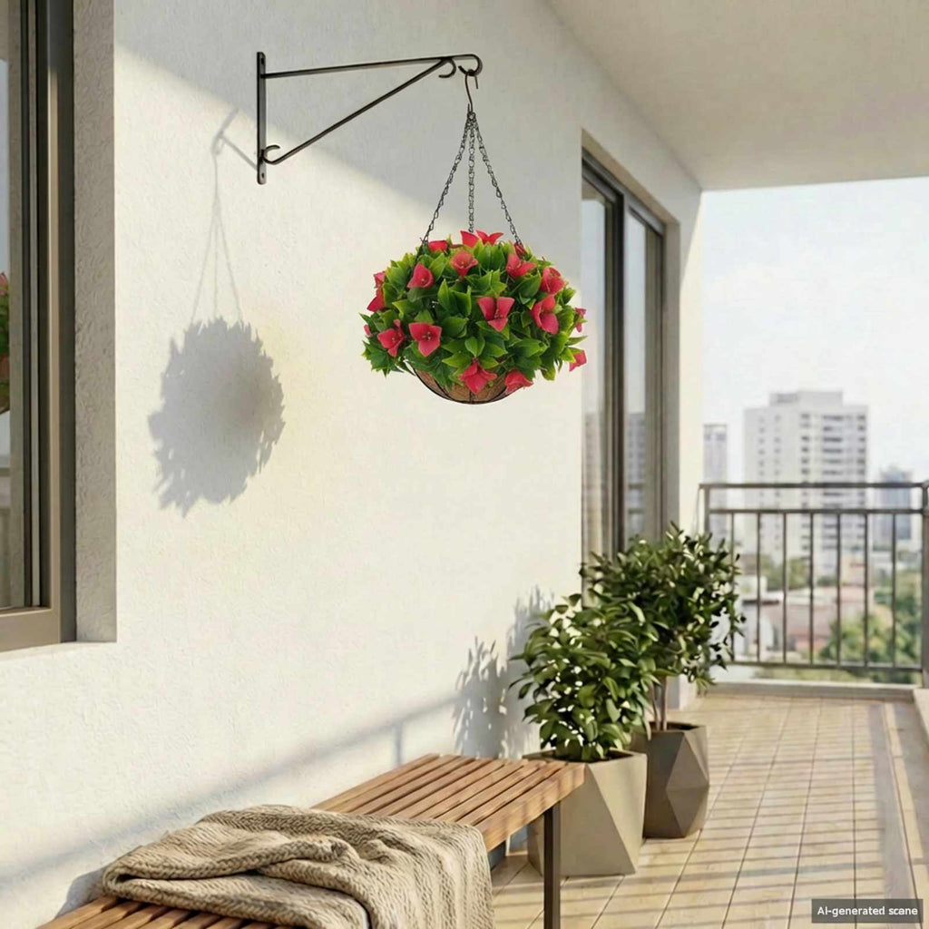 vidaXL Sztuczne Kwiaty Różowy 33 x 33 x 44 cm PE i stal