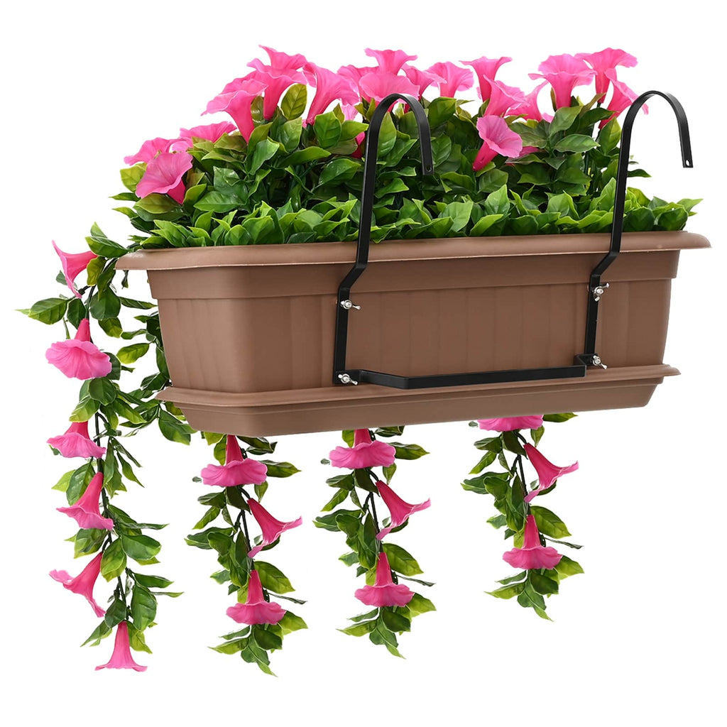 vidaXL Sztuczne Kwiaty Purpurowy czerwony 55 x 20 x 55 cm PE i stal