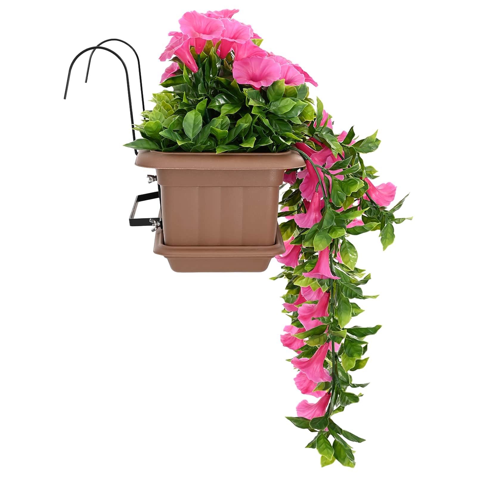 vidaXL Sztuczne Kwiaty Purpurowy czerwony 55 x 20 x 55 cm PE i stal