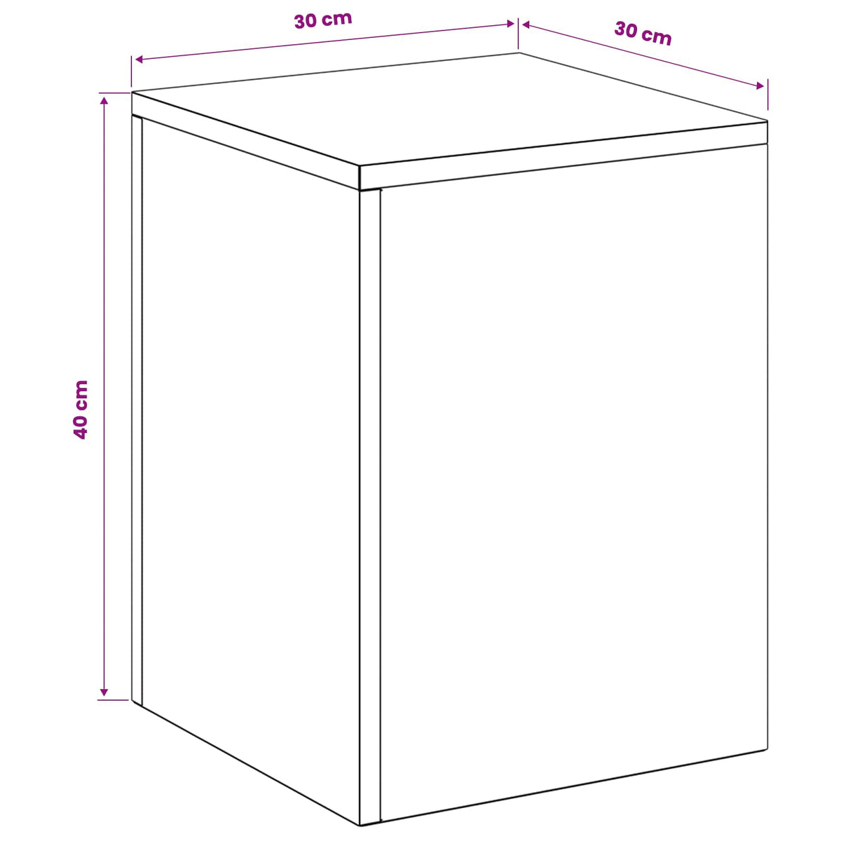 vidaXL Stojak na rośliny Czarny 30 x 30 x 40 cm Stal