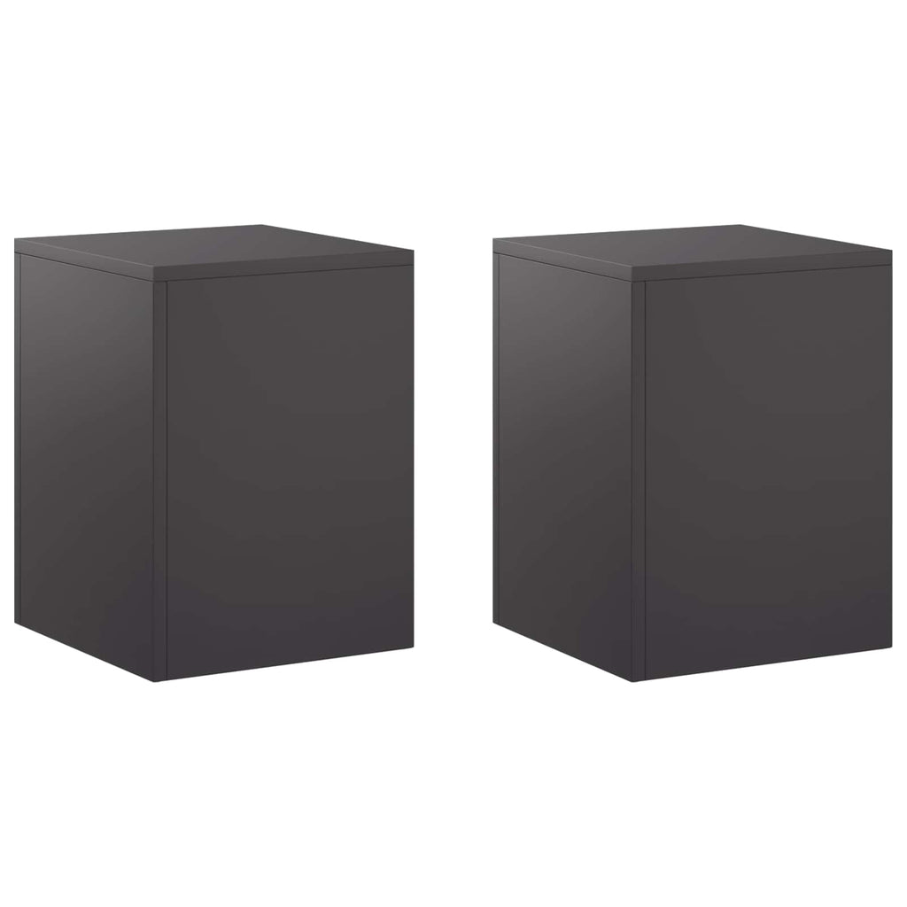 vidaXL Stojak na rośliny 2 pcs Czarny 30 x 30 x 40 cm Stal