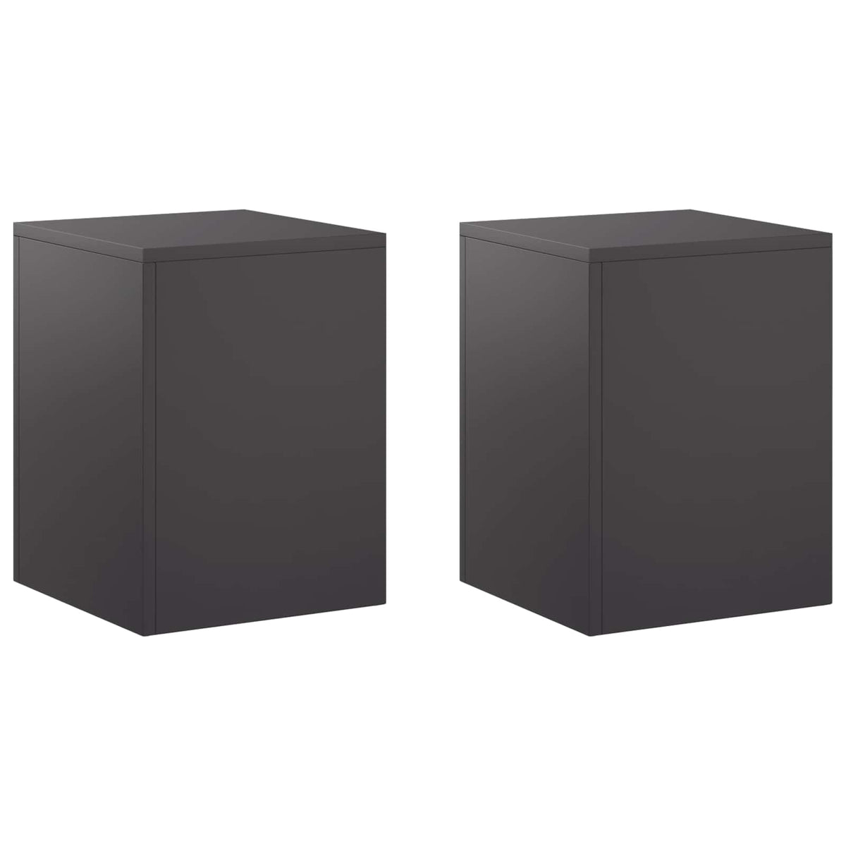vidaXL Stojak na rośliny 2 pcs Czarny 30 x 30 x 40 cm Stal