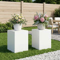vidaXL Stojak na rośliny 2 pcs Biały 30 x 30 x 40 cm Stal
