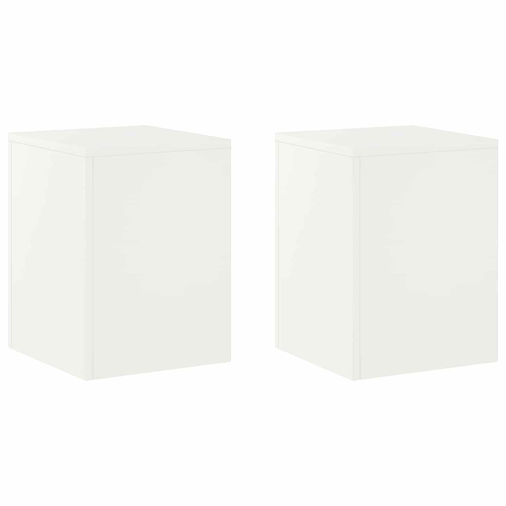 vidaXL Stojak na rośliny 2 pcs Biały 30 x 30 x 40 cm Stal