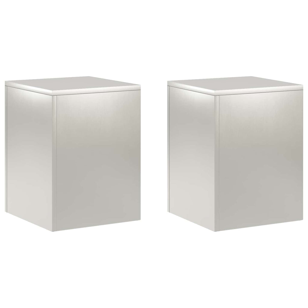 vidaXL Stojak na rośliny 2 pcs srebrny 30 x 30 x 40 cm Stal